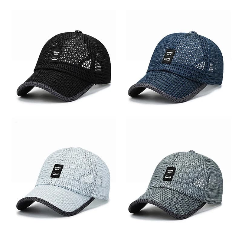 Cappello da Baseball Estivo con Protezione UV, Visiera Parasole Traspirante in Rete, Cappello Regolabile per Escursionismo e Pesca