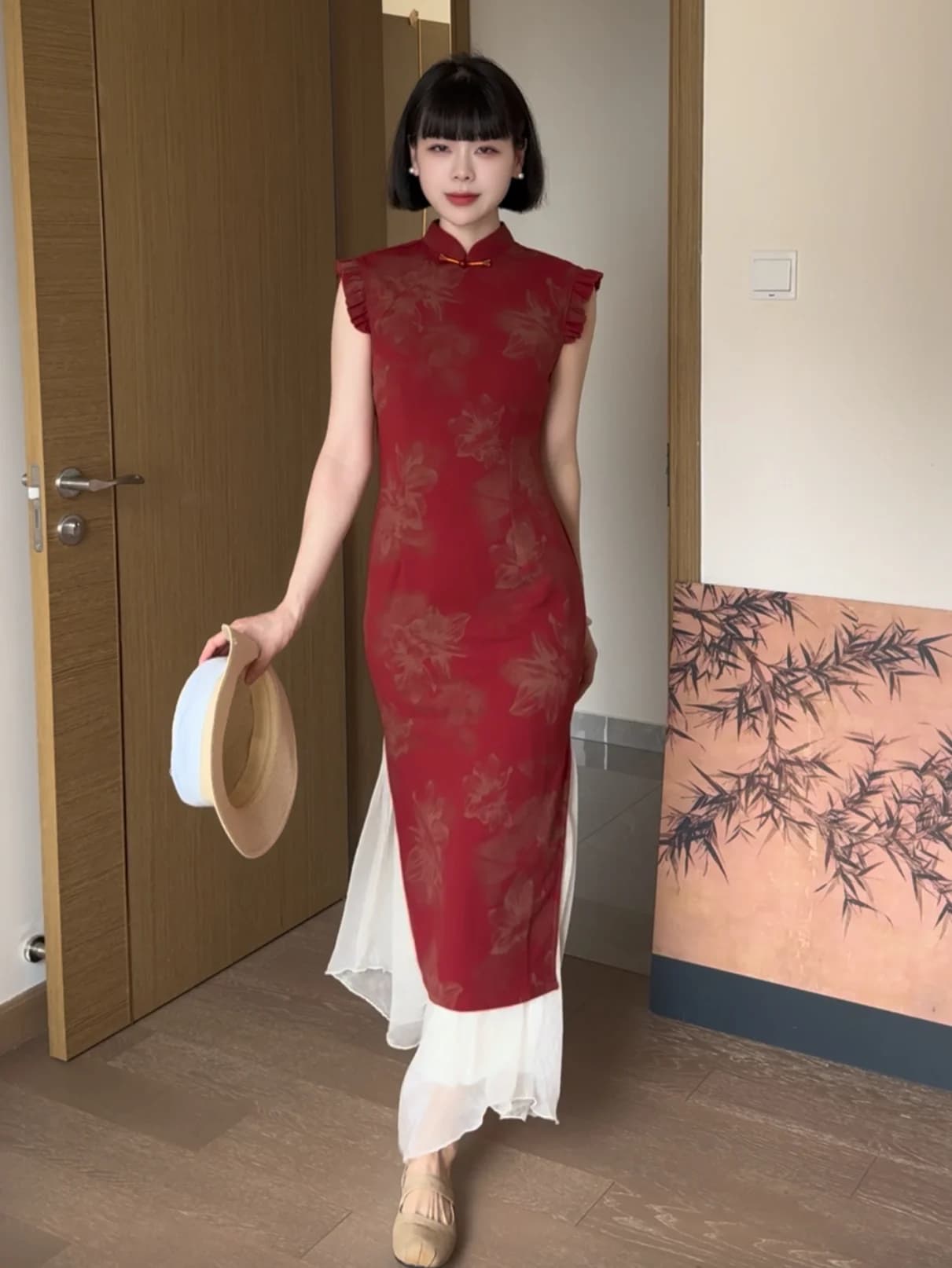 Abito da sposa da donna Nancheng Jiushi Qingshan Yanyu in nuovo stile cinese, vestito lungo in stile nazionale