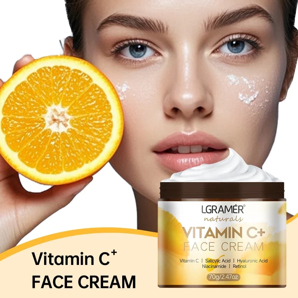 Vitamin C Facial Cream Retinol Smooth Wrinkle Moisturizing Firming Hyaluronic Lightening Repairing Skincare Face Whitening Cream