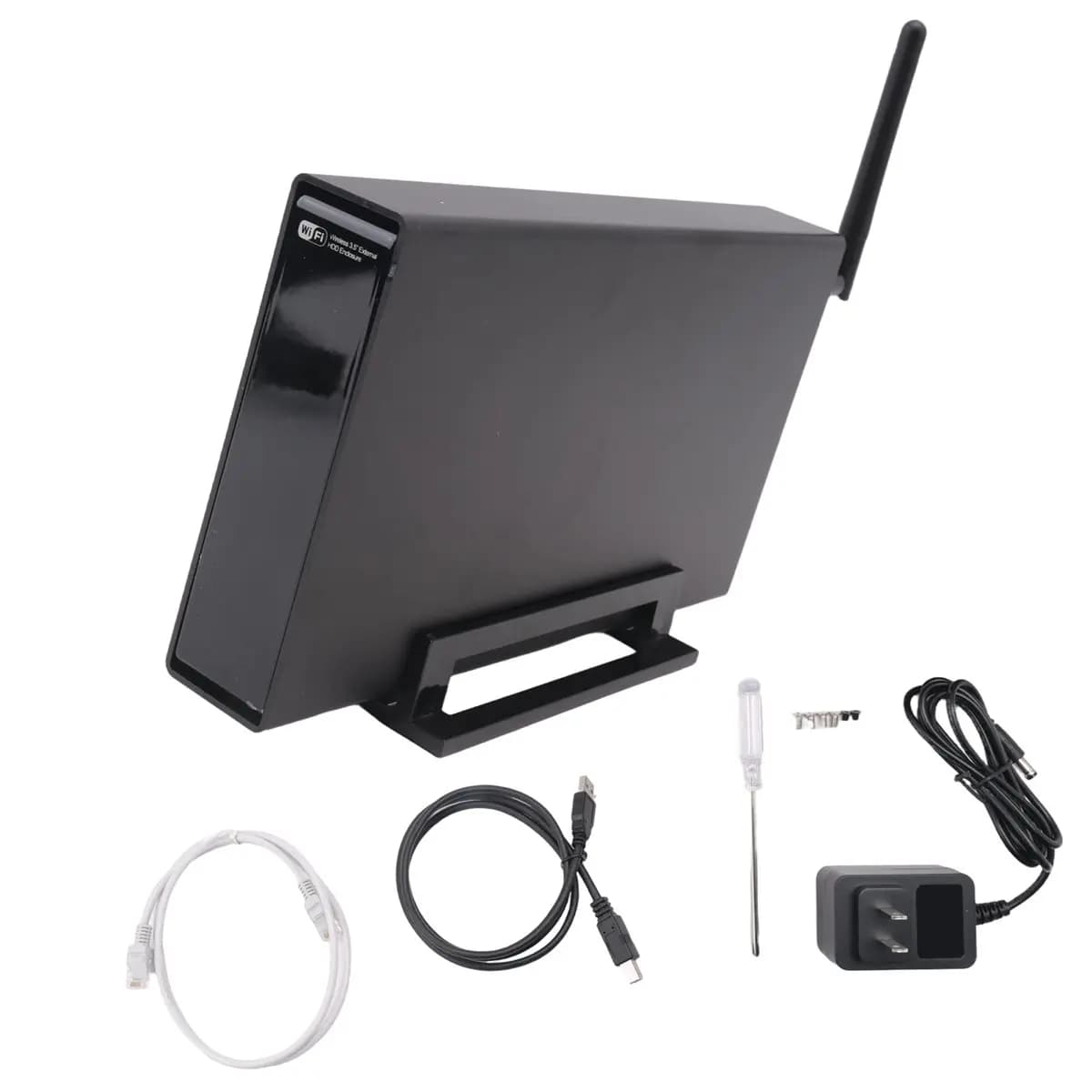 ABAN BS-U35WF 300Mbps USB 3.0 Wi-Fi Streaming Server 3.5" External Hard Drive HDD Enclosure &File Server &AP & USB WiFi Storage
