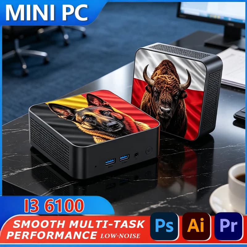 Intel Core i3 6100 Mini PC Win11 16GB DDR4 2TB SSD WiFi6 BT5.2 4K HD Gaming Desktop Computer for Gamer