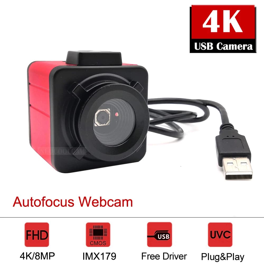 8MP IMX179 sensor HD Autofocus USB PC Webcam scan of video documents for teaching Video live Mini metal case