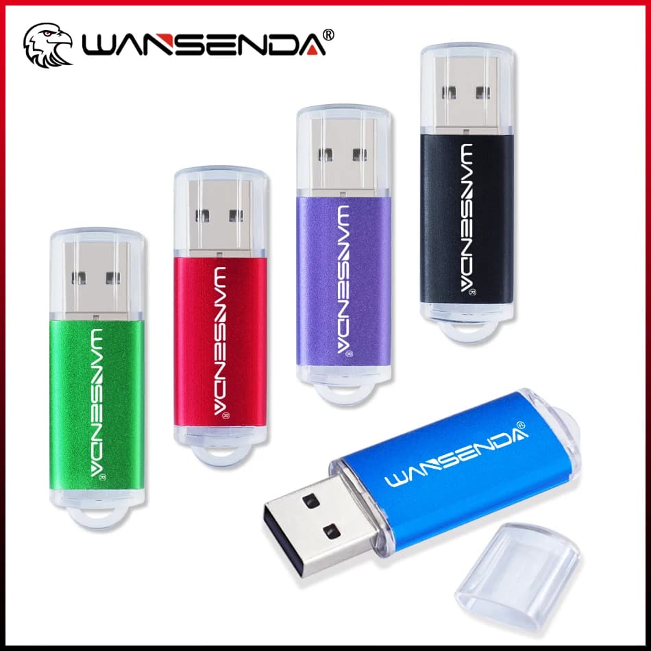 WANSENDA Chiavetta USB in Metallo 128GB Mini Pen Drive 8GB 16G 32GB 64GB Pendrive 256GB Memoria USB Stick U Disk