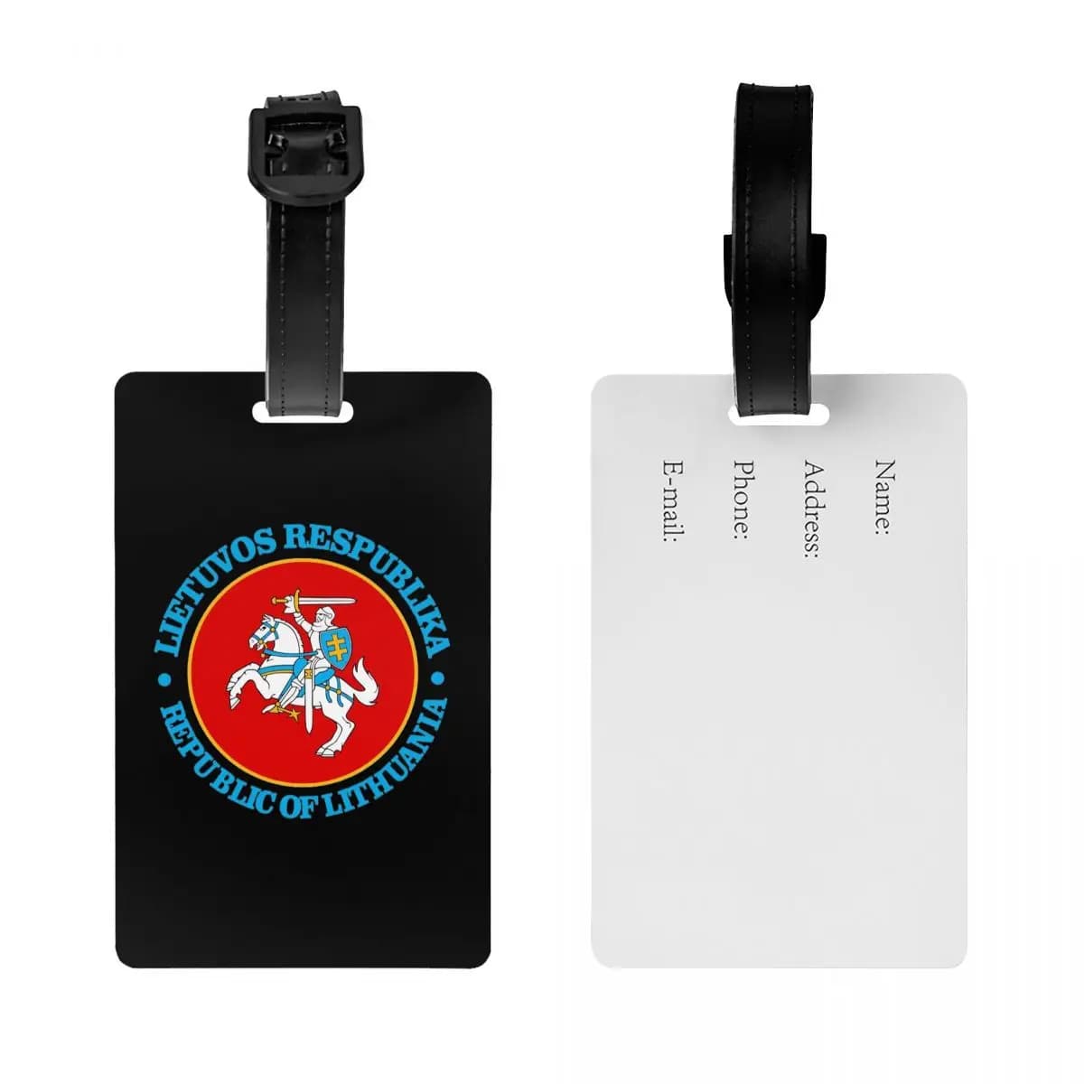 Etichette per Bagagli con Stemma della Lituania, Accessori per Valigie, Tag per Bagaglio da Viaggio, Porta Etichetta con Nome e Indirizzo