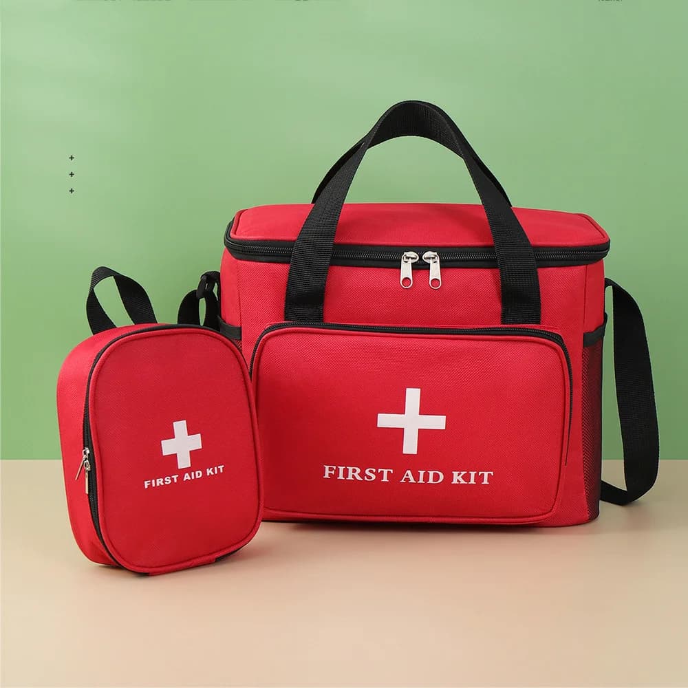 1 kit di pronto soccorso portatile da viaggio, borsa di salvataggio leggera con cerniera, kit medico semplice, borsa di stoccaggio multifunzionale