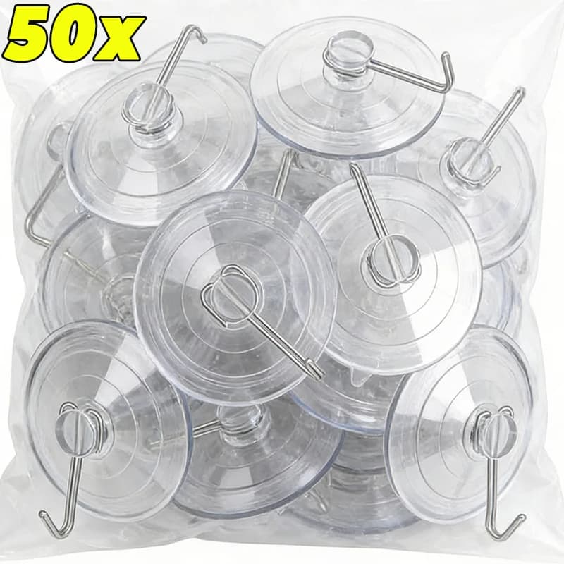 Ganci a ventosa trasparenti, ganci a ventosa resistenti, appendiabiti da parete senza foratura per asciugamani e cappotti, portaoggetti per cucina e bagno