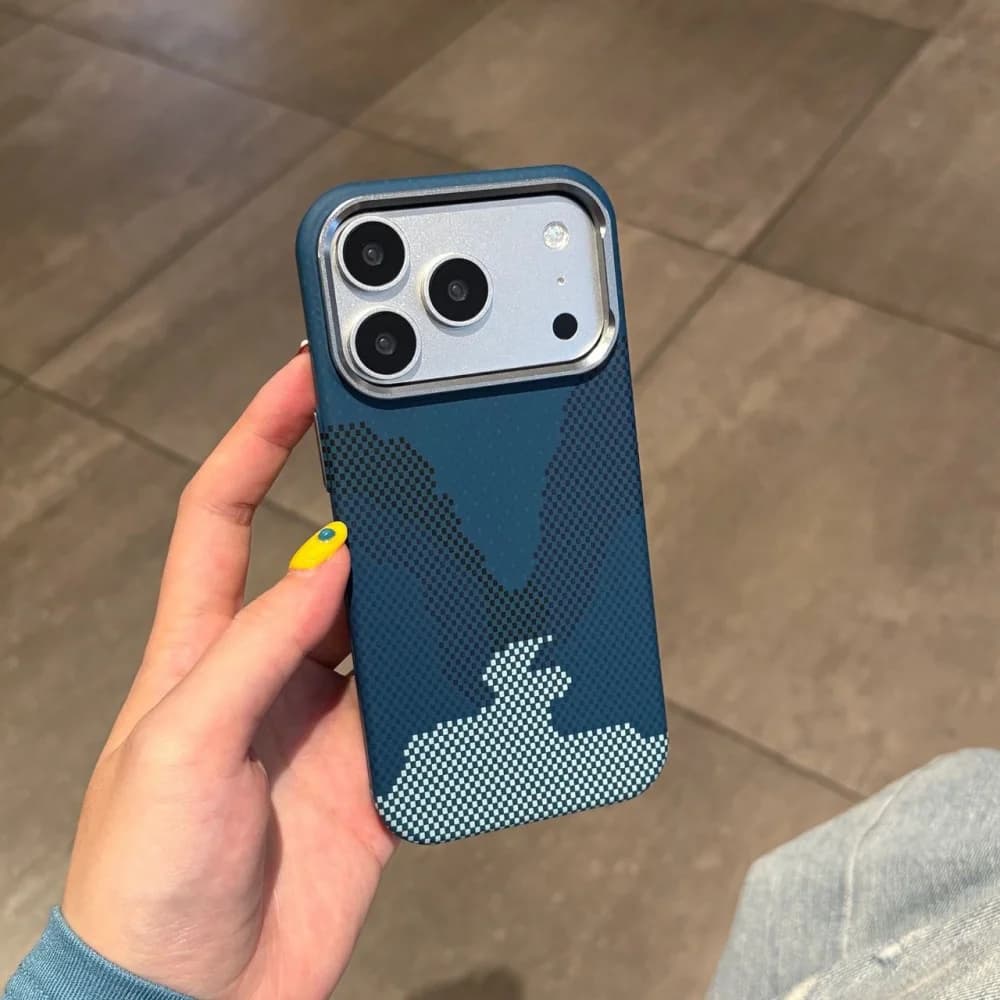 Custodia di Lusso in Fibra di Carbonio per iPhone 17 Air 16 15 14 13 12 Pro Max con MagSafe, Cover Magnetica in Kevlar e PC con Cornice Metallica Antiurto