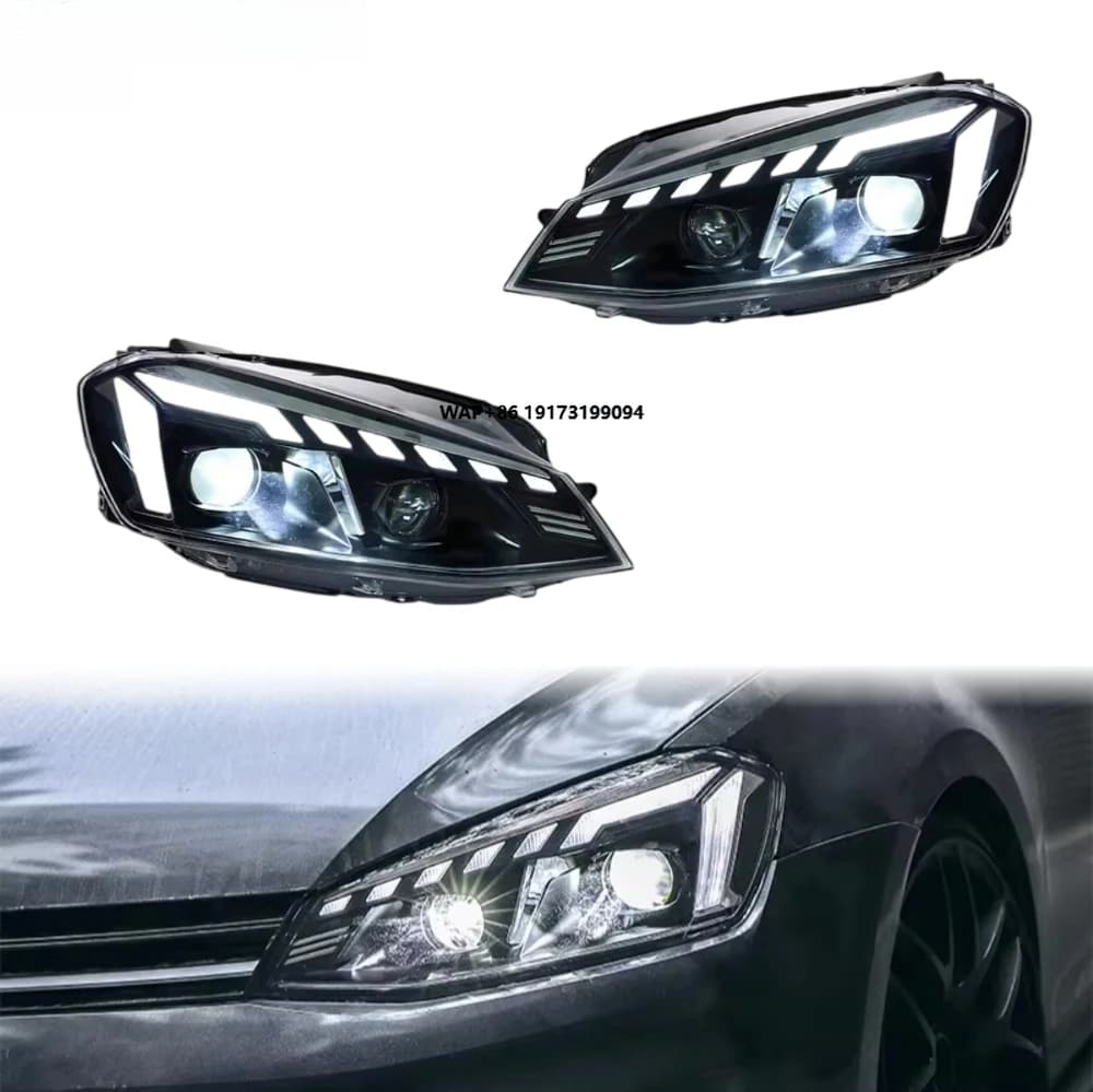 Fari Golf 7 2013-2017: Lenti LED Migliorate, Luci Anteriori, Accessori Auto, Vendita Calda, Plug and Play, DRL