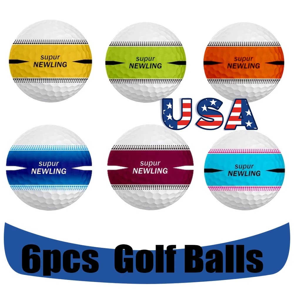 6 Palline da Golf in Gomma per Allenamento, per Pratica Indoor e Outdoor, Miglioramento della Precisione, Accessori Durevoli per l'Allenamento Golfistico