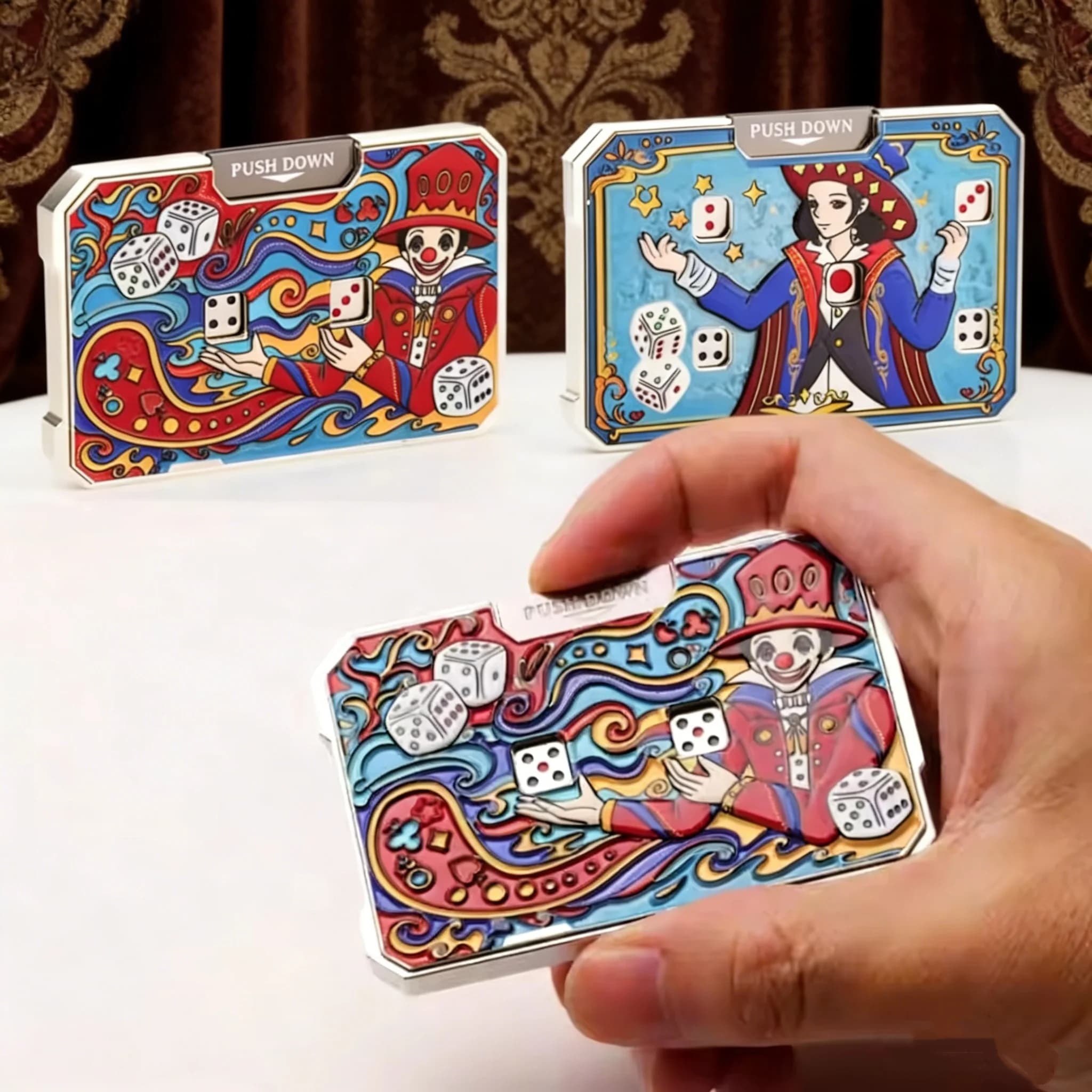 Spinner Antistress Rotante a Tema Dadi Metallici, Giocattolo EDC da Scrivania per Ufficio, Gioco per Feste, Strumento Portatile per Alleviare lo Stress per Adulti