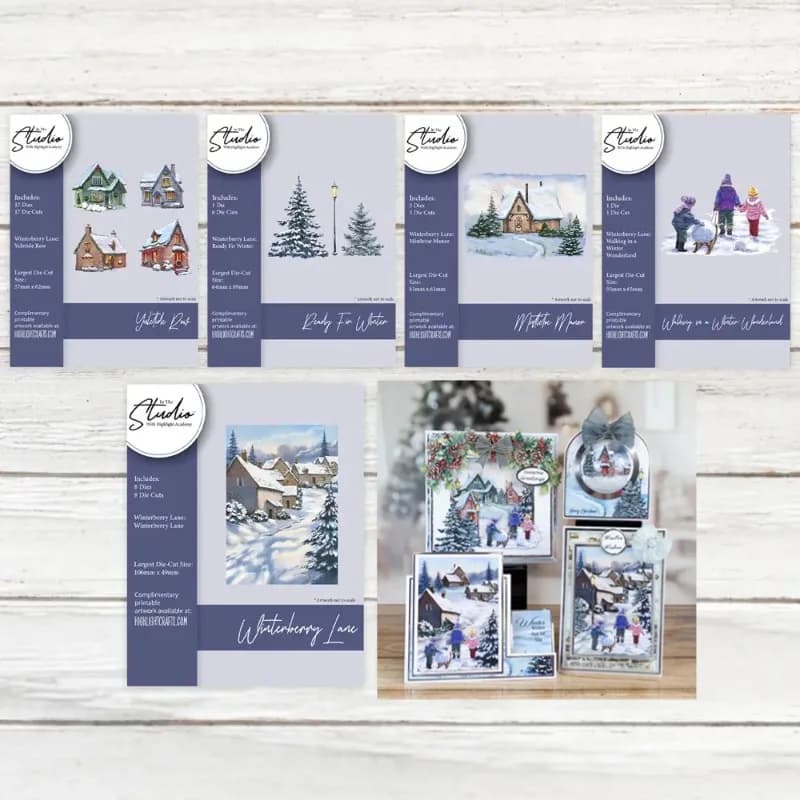 Natale Yuletide Row Winterberry Lane Winter Tree Wonderland Metallo Fustellatura Timbro Scrapbooking Diario Decorazione Goffratura