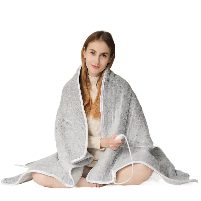 Coperta Elettrica Riscaldata Grande in Morbido Flanella Invernale di Lusso