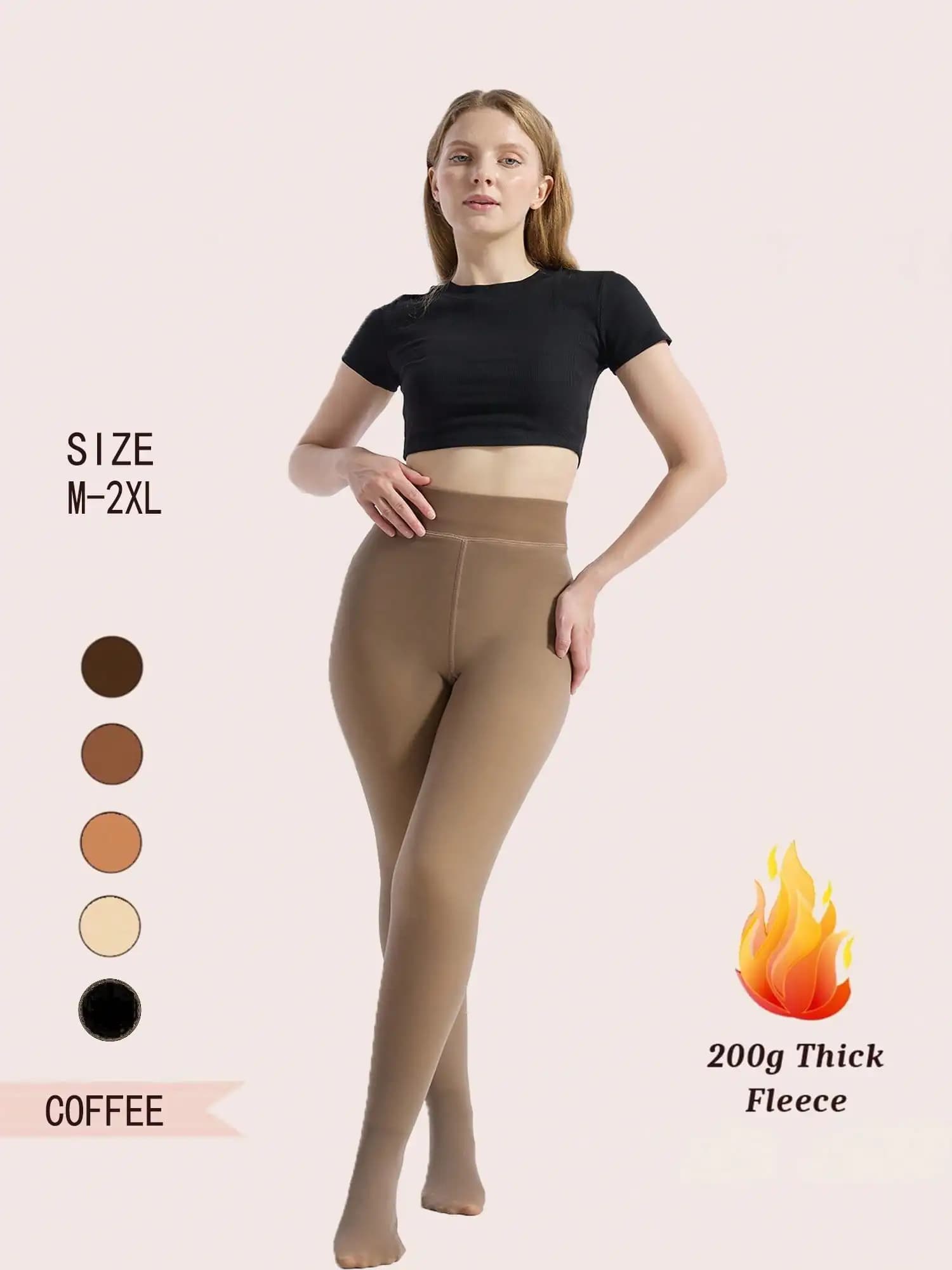 Sexy Women's Thermal Collants Transparent in Pile, Leggings Winter Warm Velvet Mirrors, Women's Footwear Streetwear