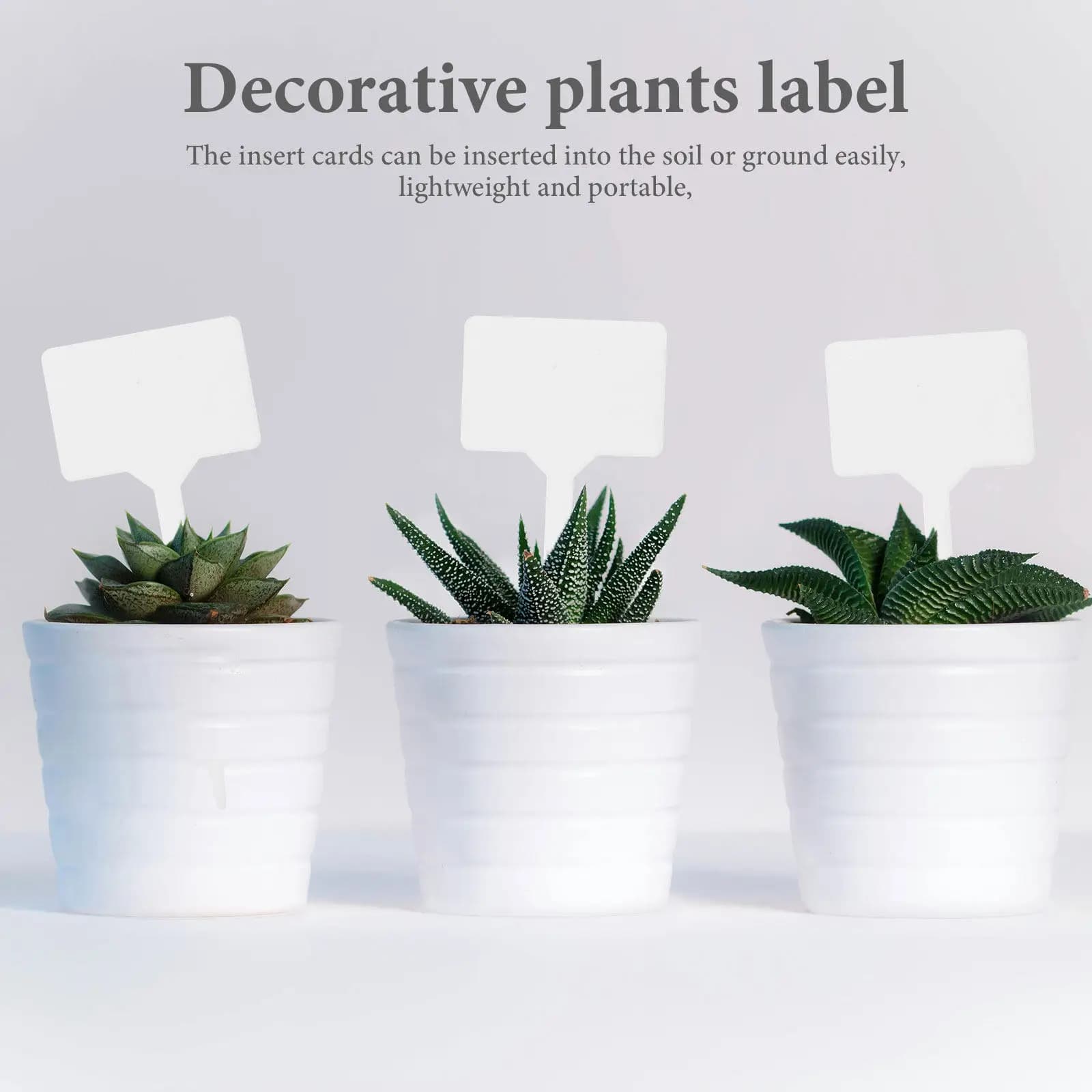 50 Pezzi Etichette in Plastica a Forma di T per Giardino, Vasi e Fioriere, Leggere e Riutilizzabili, per Casa e Esterni