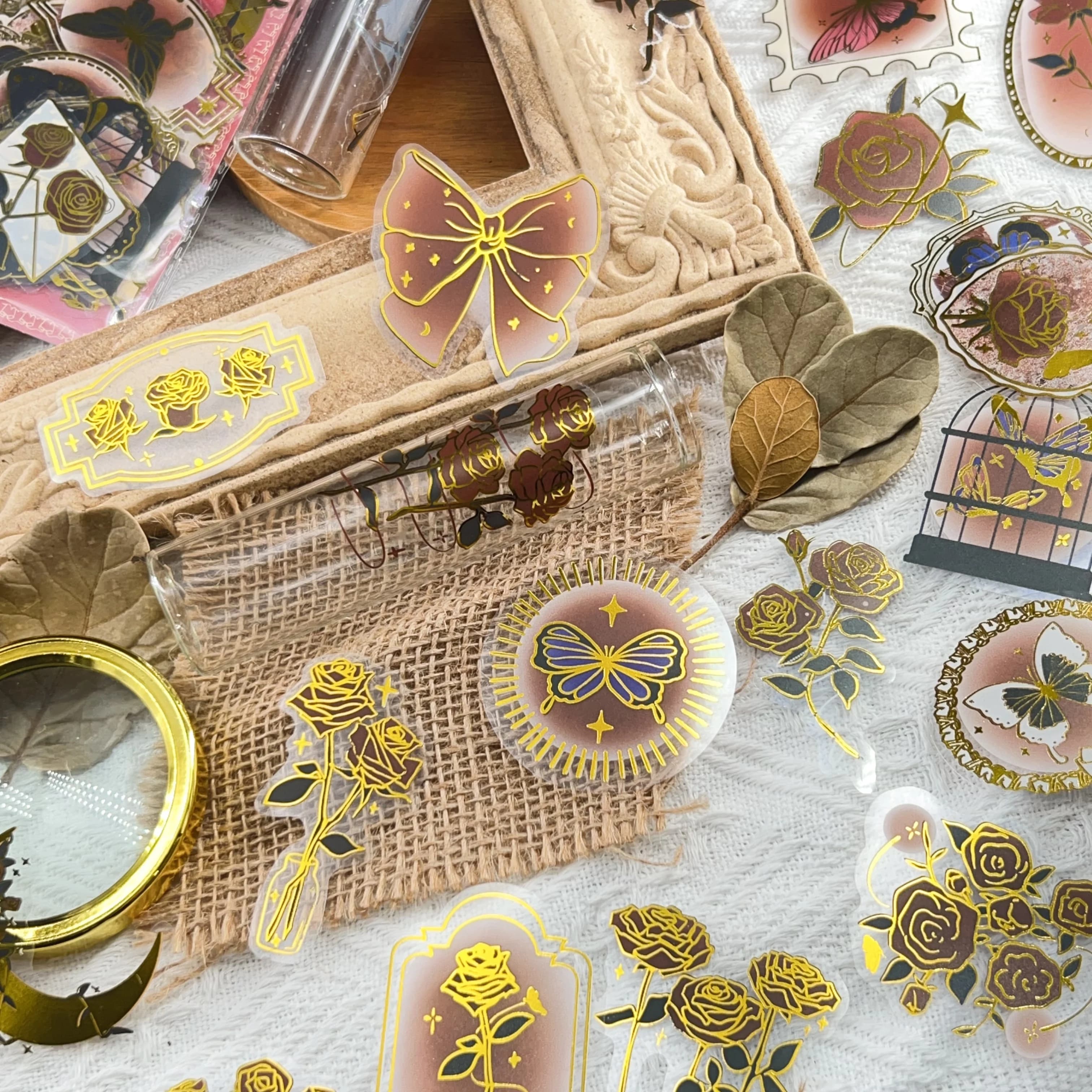 50 heat transfer stickers, waterproof decorative stickers for water bottles, scrapbook, skateboard and more; Craftsmanship DIY