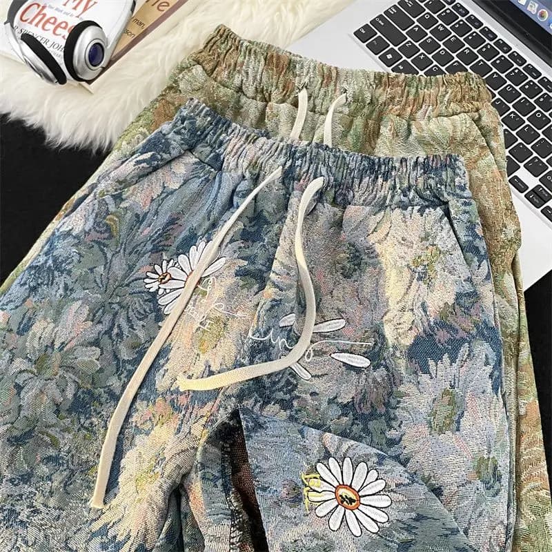 Pantaloncini estivi da uomo, pantaloni a cinque punte, pantaloni larghi, pantaloni da spiaggia, pantaloni dritti, casual, sottili, alla moda, stampati, versatili