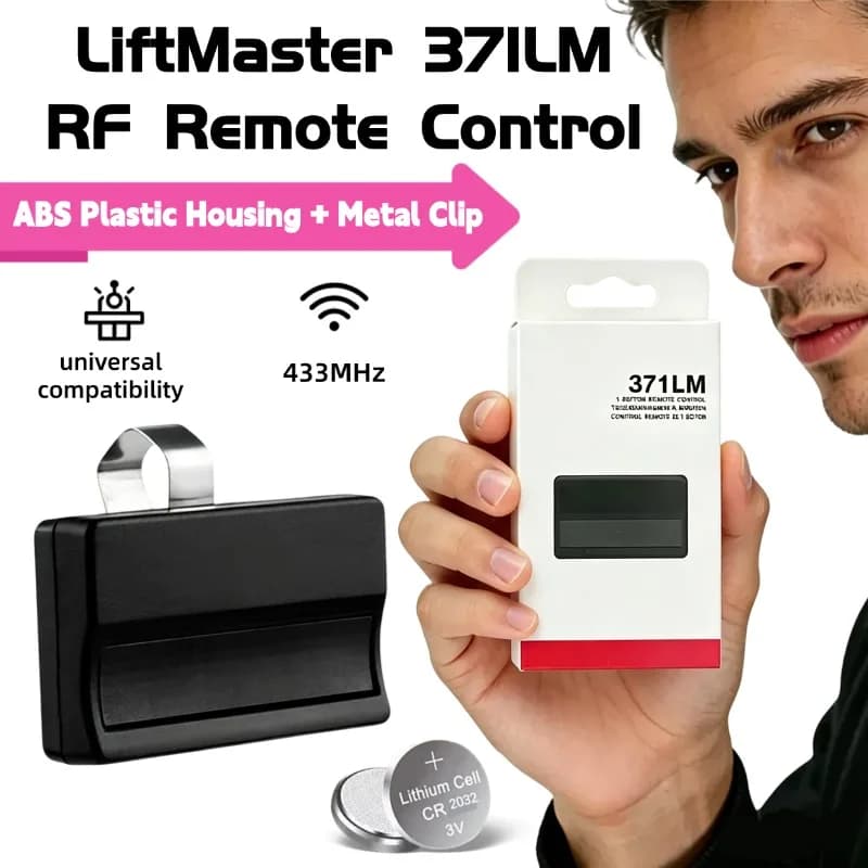 Telecomando per porta garage a 1 pulsante 371LM, trasmettitore RF 315MHz compatibile con LiftMaster Chamberlain Security+ per l'apertura di porte garage
