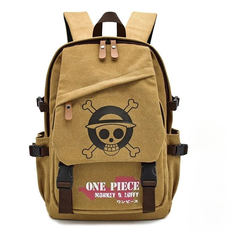 Anime One Piece Skull School Bag Cartoon Student Canvas Large Capacity School Bag Campus Backpack Cute Festival Gift Wholesale