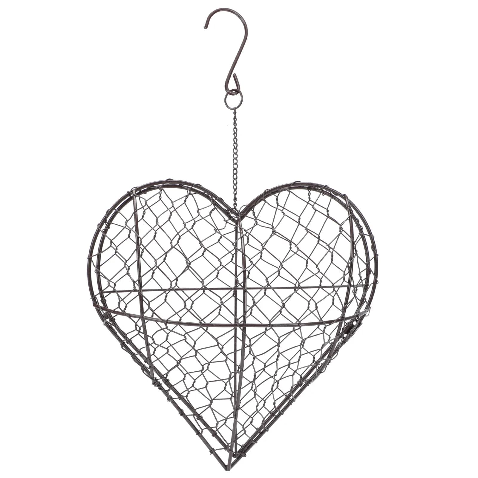 Heart-shaped iron flower pot, 1 piece, for oily plants to hang, for indoors and outdoors, multipurpose decorative pot for plants.