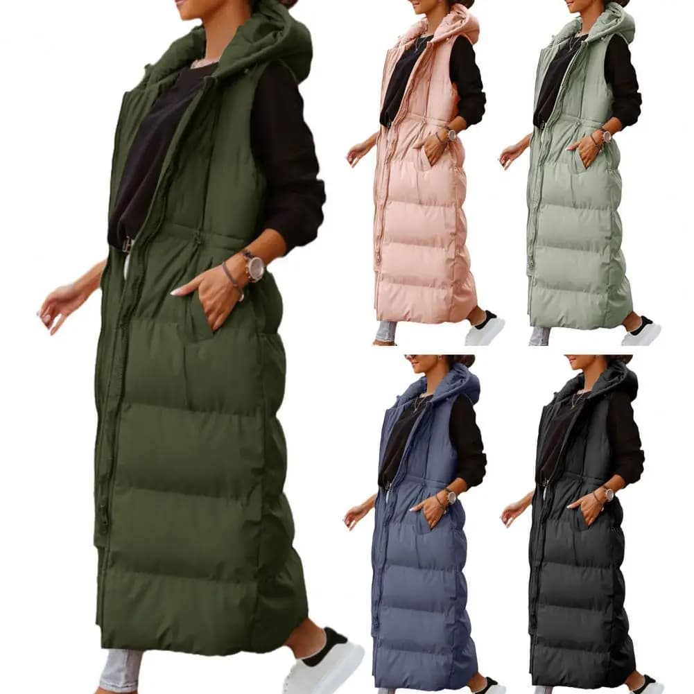 Fashion Down Vest Soft Puffer Vest Zipper Autumn Winter Women Down Coat Jacket Cold Resistant