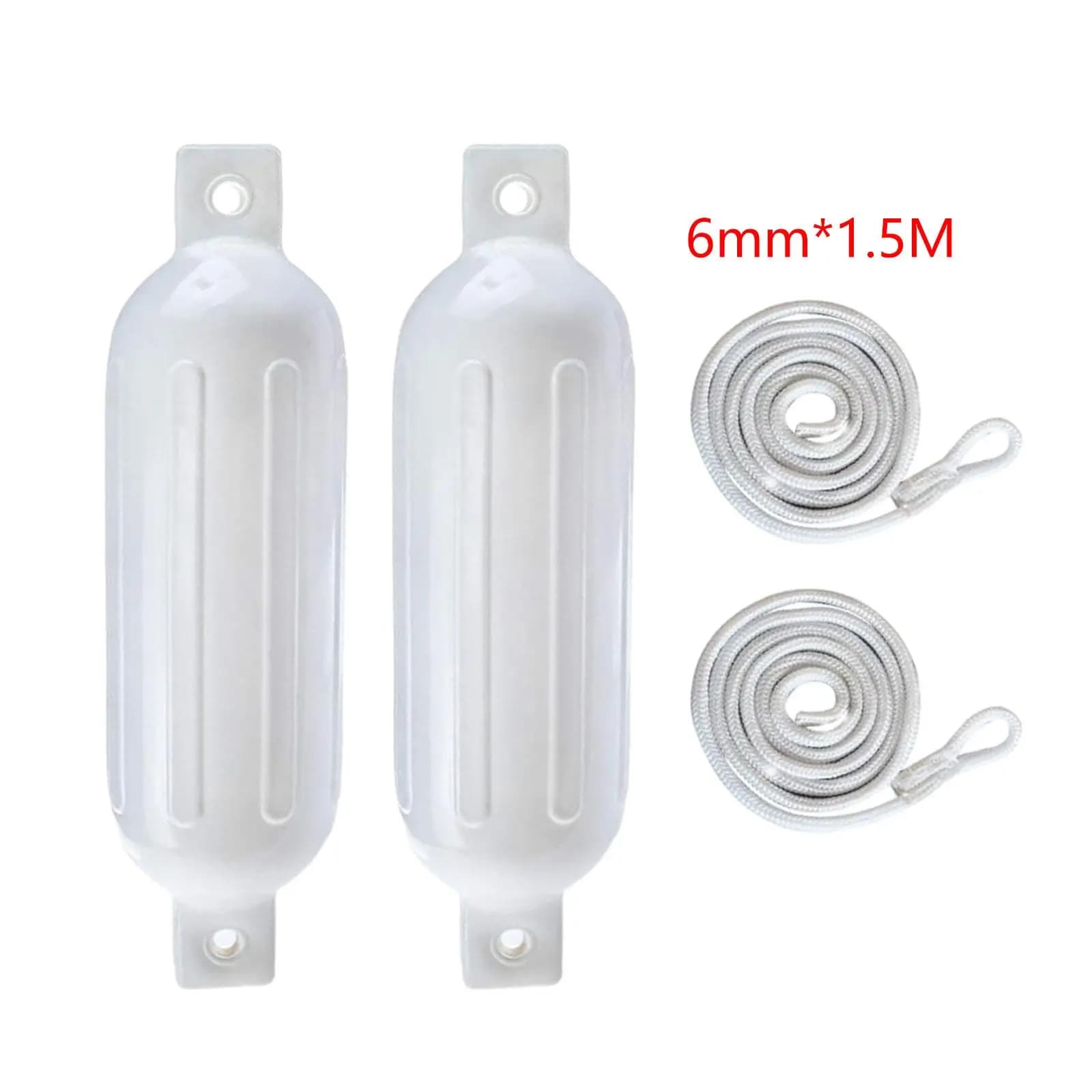 2x Boat Fenders 6mm x 1.5M Ropes Easy to Install Protector Boat Bumpers for Pontoon Sailboats Marine Fishing Boats Docking
