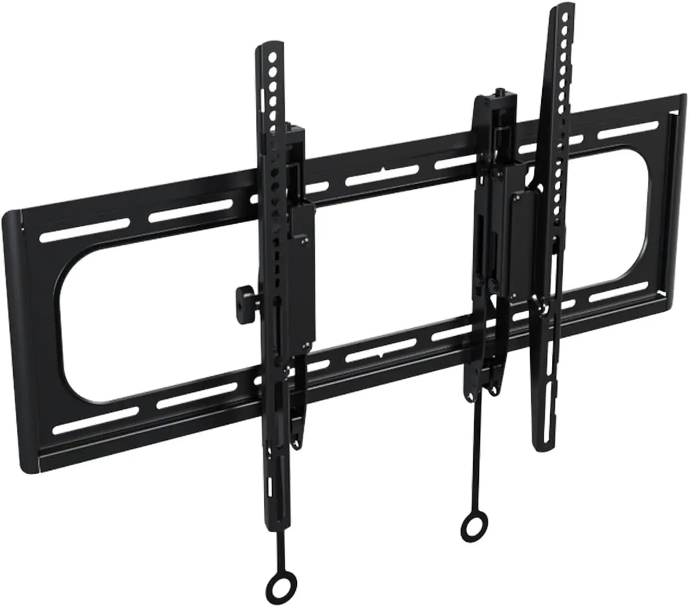 Extendable Tilting TV Wall Mount Bracket Heavy Duty Flat Screen Monitor Holder Wall Hanging Stand For Large Display Smart TVs Living Room Home Theater Black