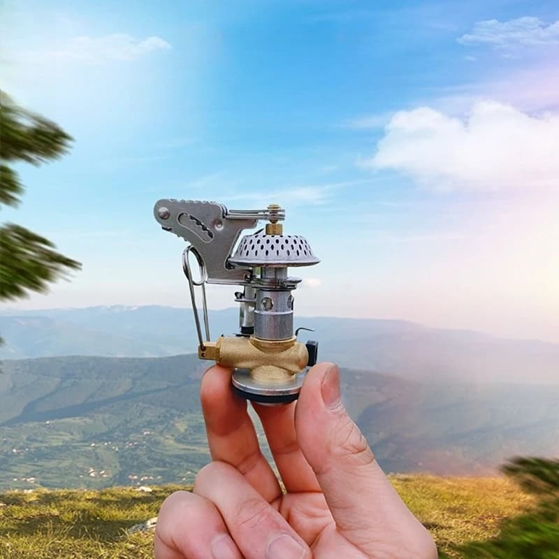 Small Portable Camping Stainless Steel Small Stem Head Picnic Light Folding Rings Head Camping Ring Accessories