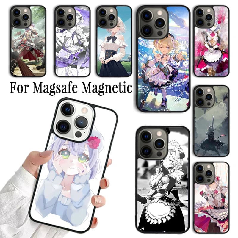 Cover per telefono Noelle Genshin Impact per iPhone 17 AIR 16 15 14 13 12 11 Pro Max Plus, custodia magnetica wireless Magsafe