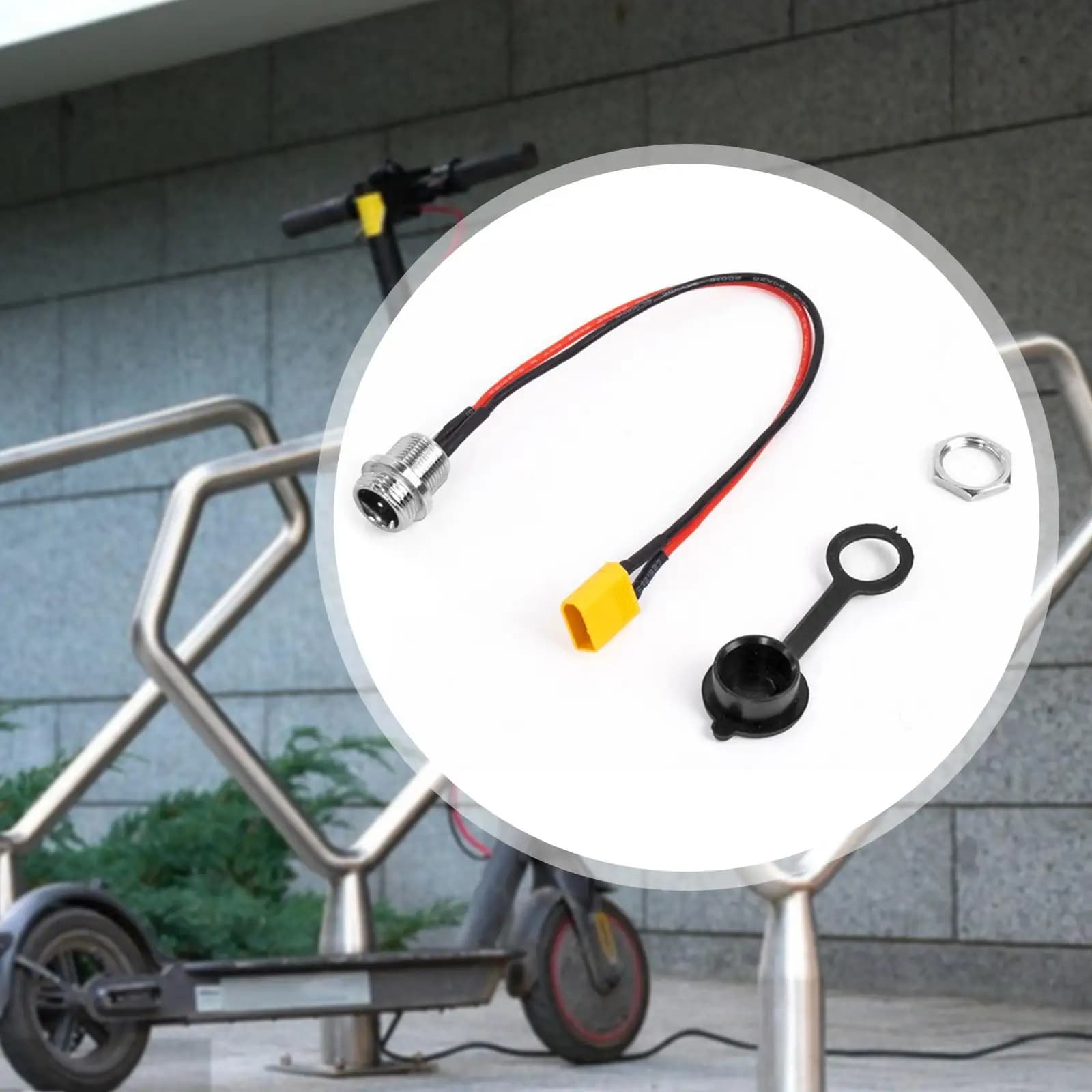 Flexible Charger Interface Connector Adapter Sturdy Aviation Head Three Pins for Electric Scooter Parts
