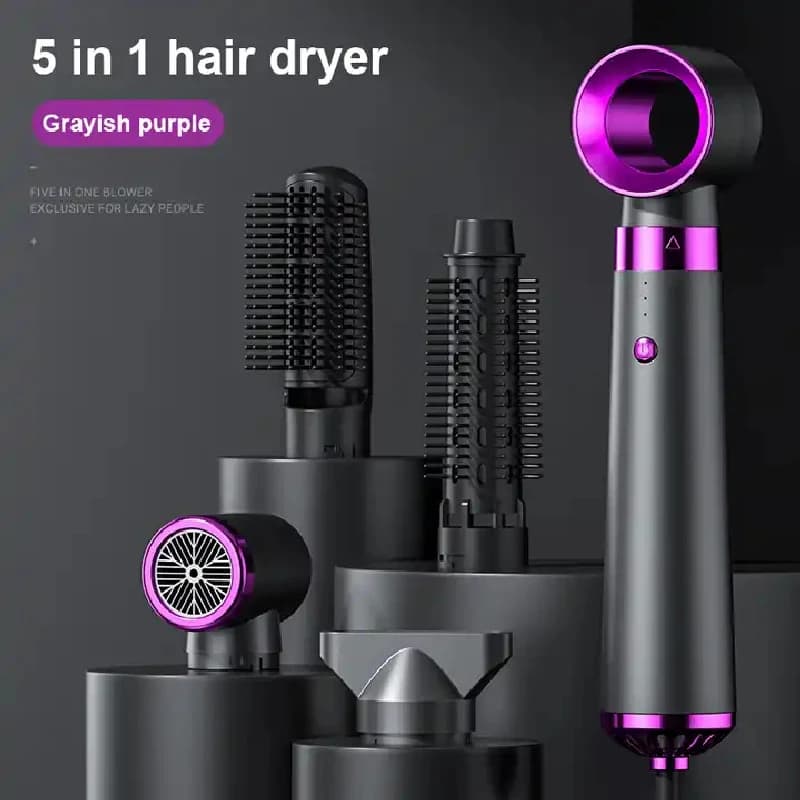 5 In 1 asciugacapelli elettrico spazzola ad aria calda piastra per capelli multifunzionale bigodino asciugacapelli Styling Set