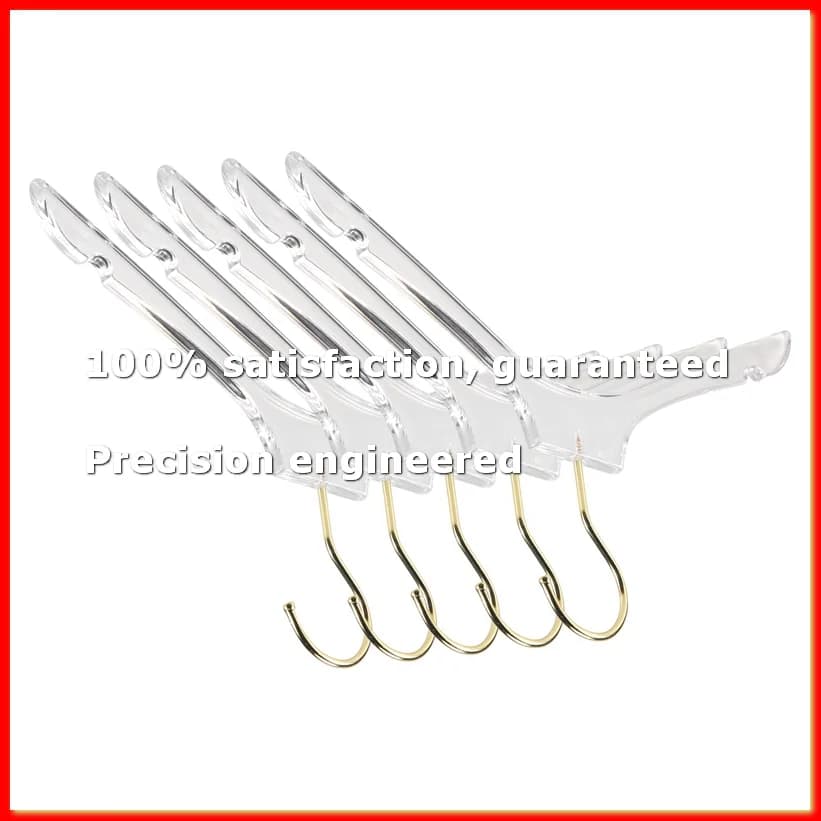 5 Pcs Clear Clothes Hangers with , Transparent Shirts Dress Coat Hanger with Notches for Lady Kids Small-A13G