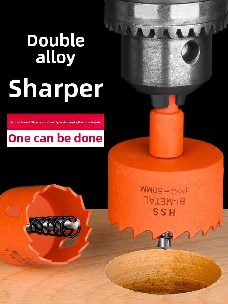 Apriscatole, strumento di perforazione, cartongesso, lamiera di ferro, plastica, PVC, punta circolare espandibile per fori
