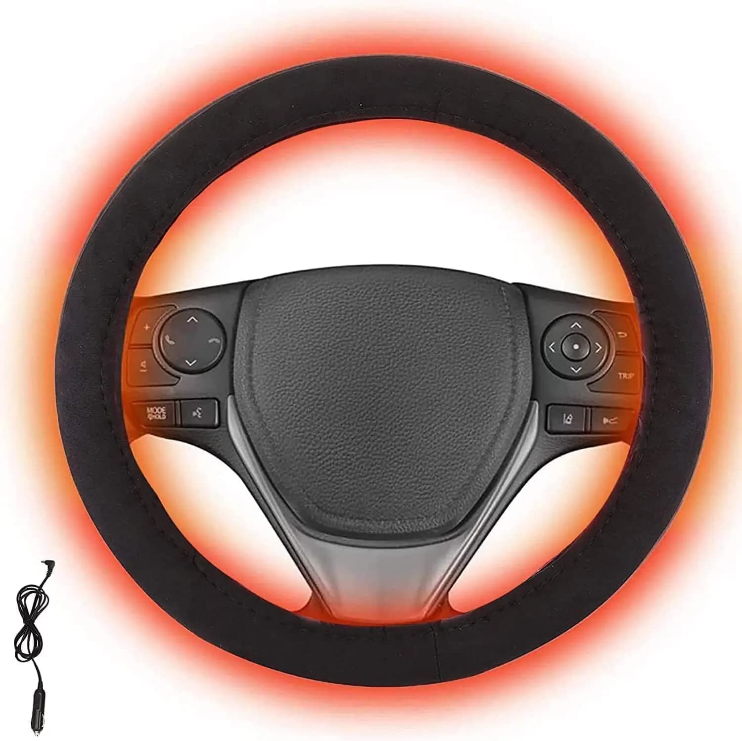 12V rechargeable car heated cover Heating Winter steering wheel cover for hands Winter automotive interior