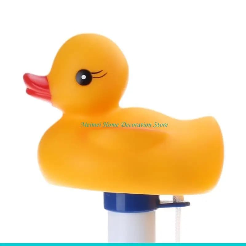H7BF Floating Dispenser Thermometer for Pool with Anatra Cartoon Practical for Home