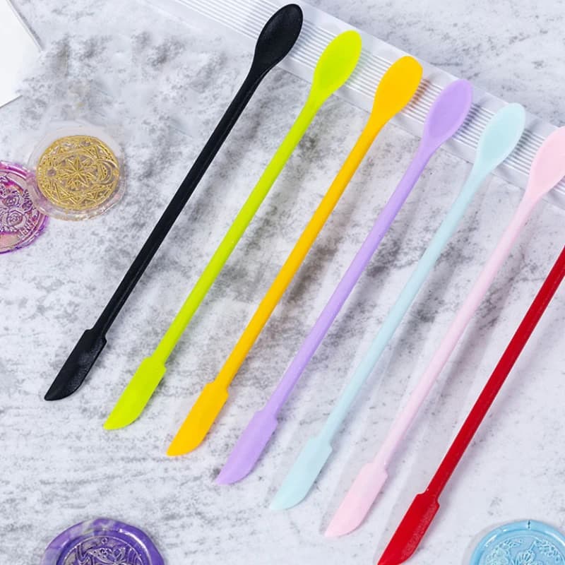 Double Head Scraper Silicone Spatula with Small Tip Cosmetics Bottom Cream Mini Spoon Digging Tools for Cosmetic Makeup