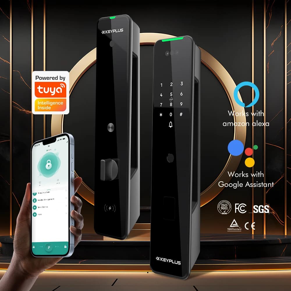 Palm Vein Unlock Smart Main Door Lock Automatic Fingerprint App Digital Door Lock With Camera