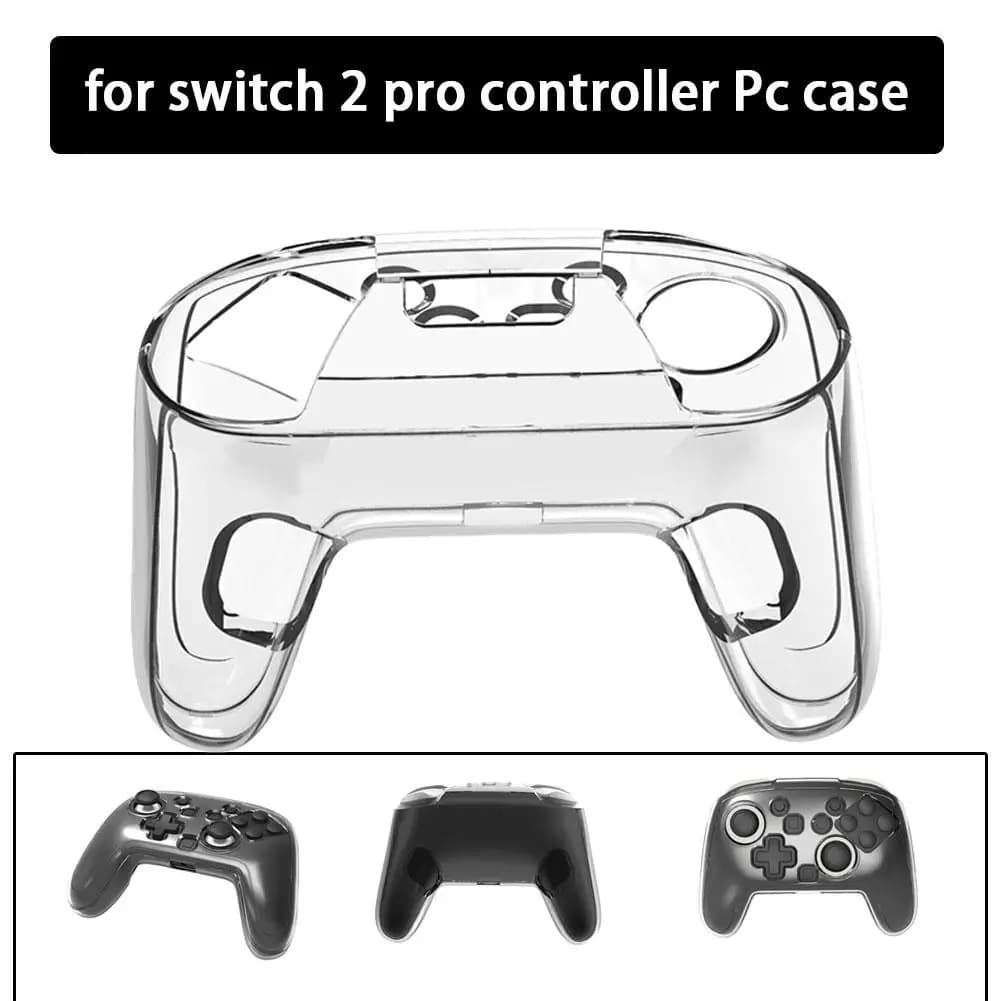 Custodia protettiva trasparente in cristallo duro trasparente Custodia protettiva Shell Skin per protezione gamepad controller Nintend Switch 2 Pro