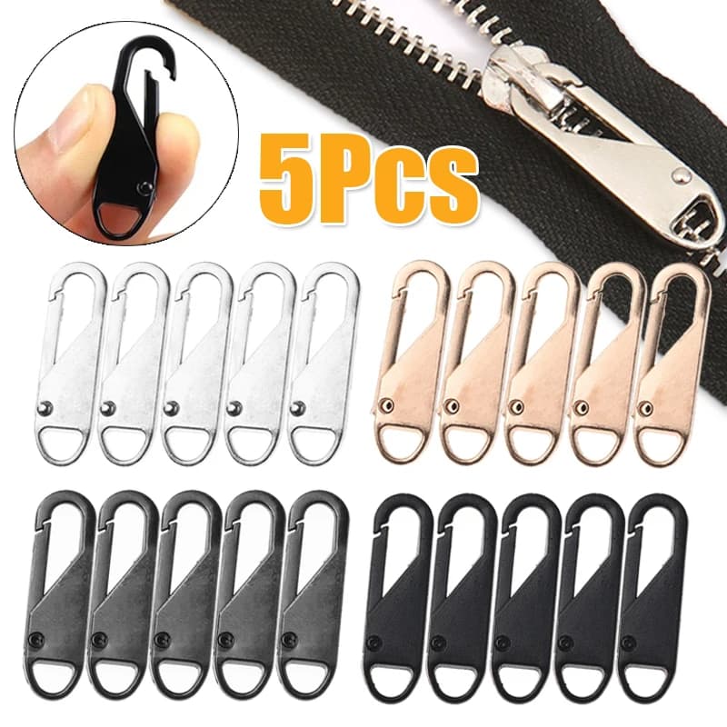 5 spare parts universal for metal alloy slider removal extractor for zipper bag head with zipper repair kit for craft sewing tools diy