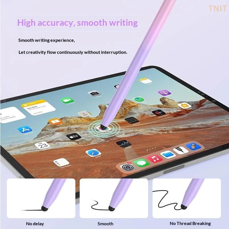 [J] Mesh Fiber Capacitive Stylus Pen Double Nib Touch Screen Pens Drawing Pen For Universal Capacitive Screen Smart Phone Tablet