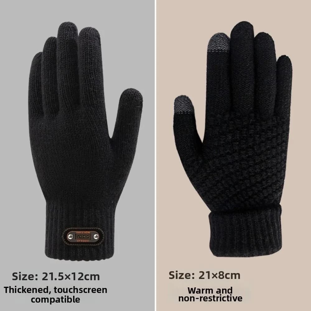 2 paia di guanti invernali da ciclismo resistenti al freddo, guanti caldi antiscivolo a dita intere, guanti traspiranti e morbidi per touch screen, attrezzatura da equitazione