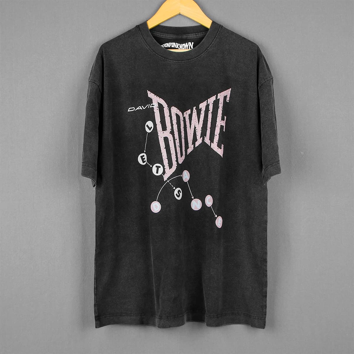 Let's Dance Pop Rock Music David T Shirt Bowie New Wave Cotone Morbido Stampa a mano Top da uomo Grafica Abbigliamento unisex Camicia lavata