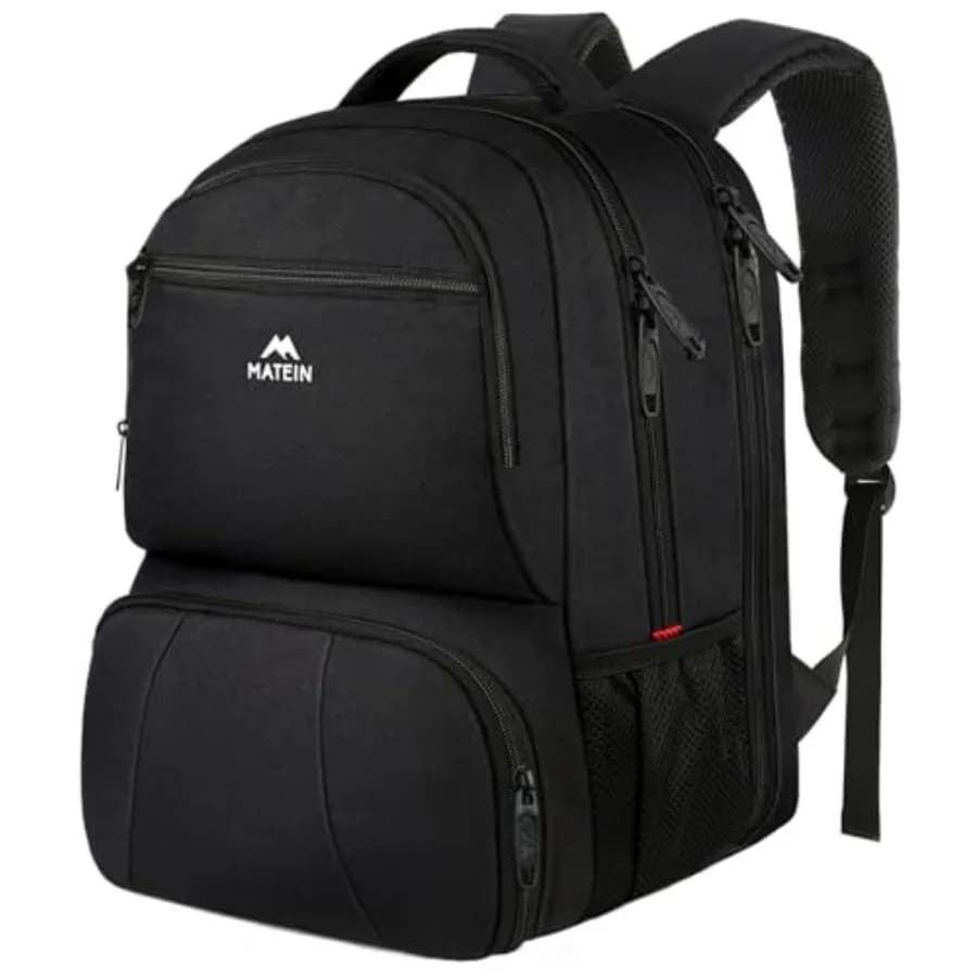 Zaino termico grande per uomo con scomparto per il pranzo, zaino impermeabile per laptop con porta pranzo B