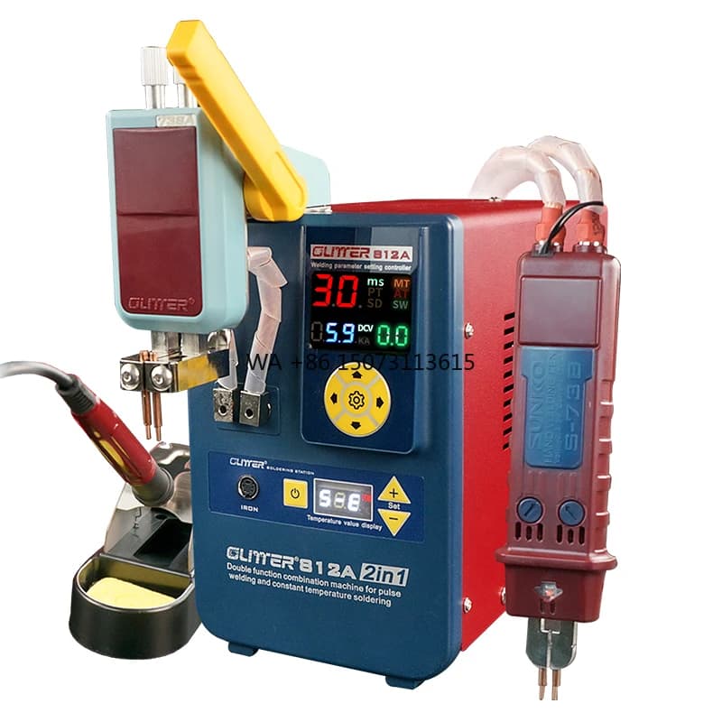 Glitter 812A 14.5KW Saldatrice a punti Accumulo di energia Saldatore a punti a impulsi Saldatura portatile per batteria al litio 18650