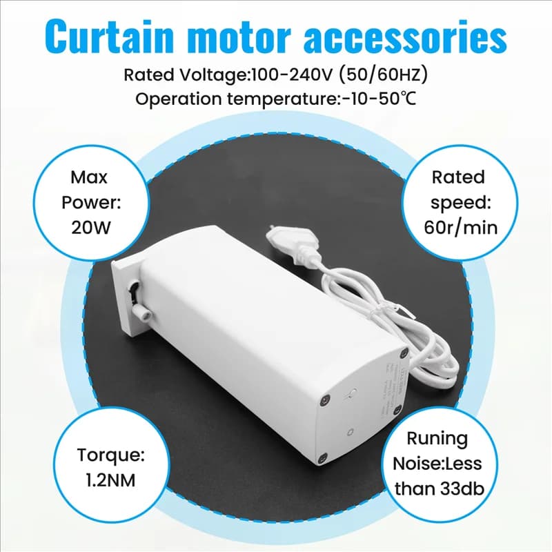 GROCE-Tuya Zigbee Intelligent electric blind motor with 2-channel remote intelligent shutter motor for EU socket Alexa