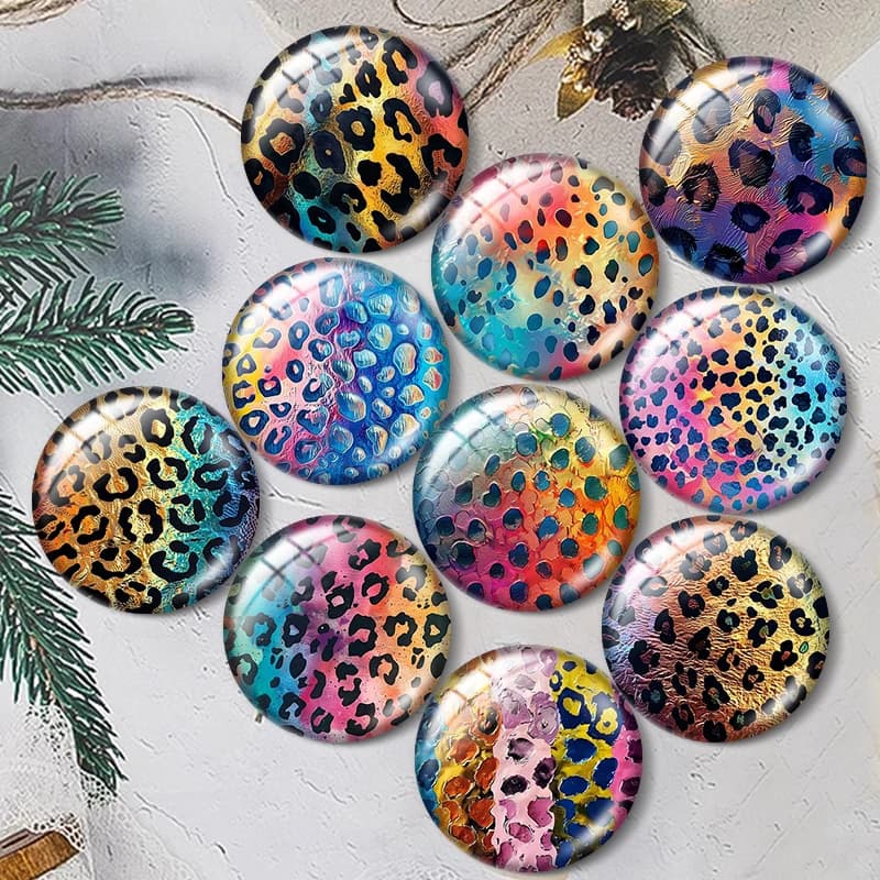 Cabochon in vetro con motivo sfumato 12/18/20/25mm per bracciali, ciondoli, anelli, orecchini e componenti per la creazione di gioielli