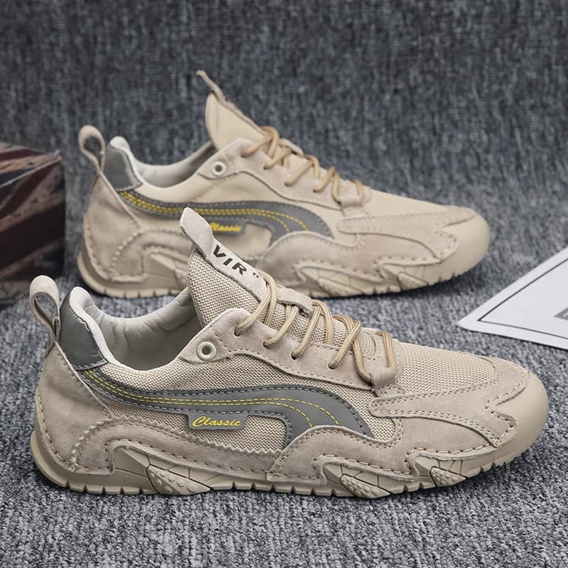 Men's Casual Shoes Genuine Leather Breathable Driving Shoes Soft Sole Working Sports Shoes Outdoor Casual Sneakers Men