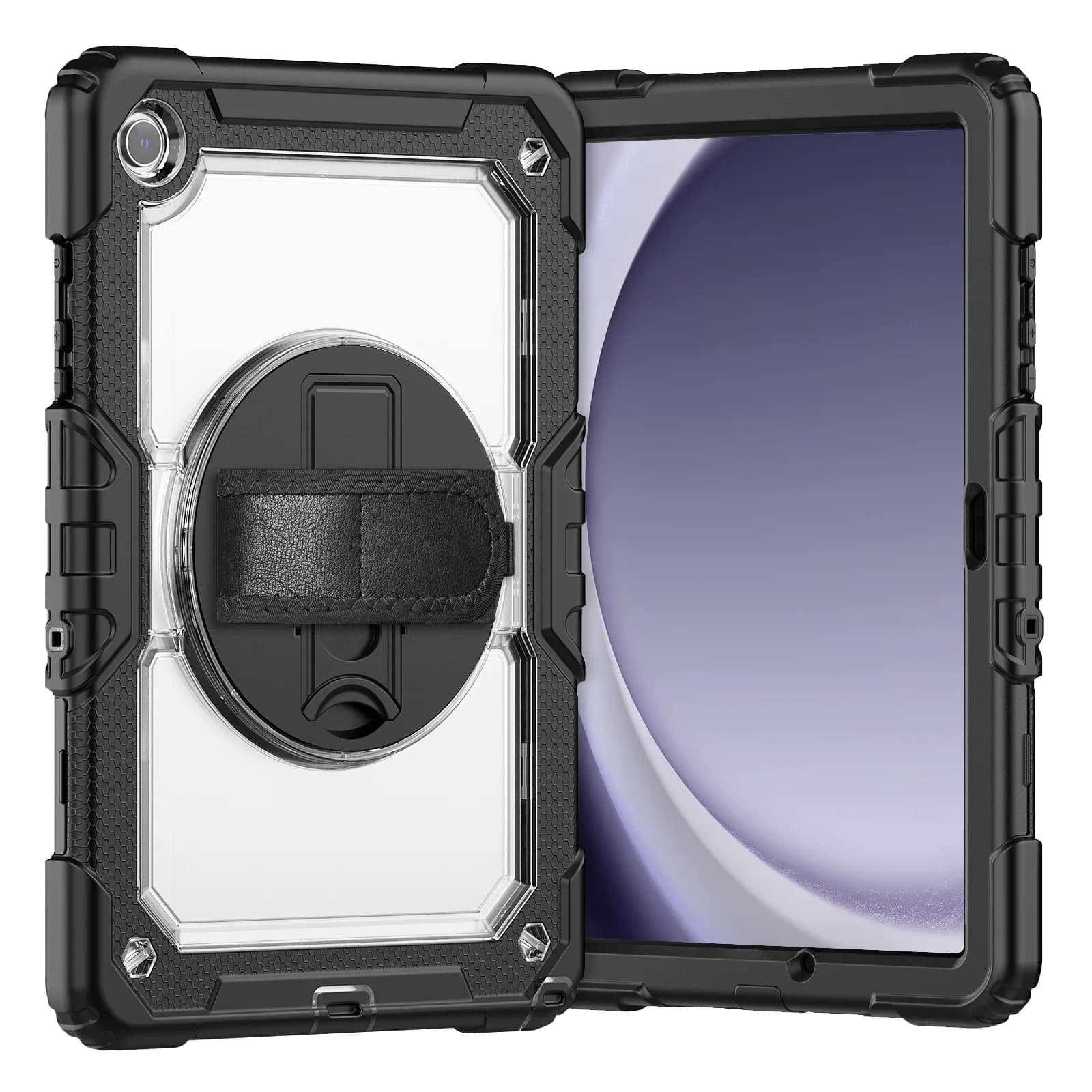 Custodia con impugnatura per Samsung Tab A9Plus A8/A7 S8 S9 Duty antiurto per bambini Tablet Cover PC Pull Ring Stand Tracolla Cover