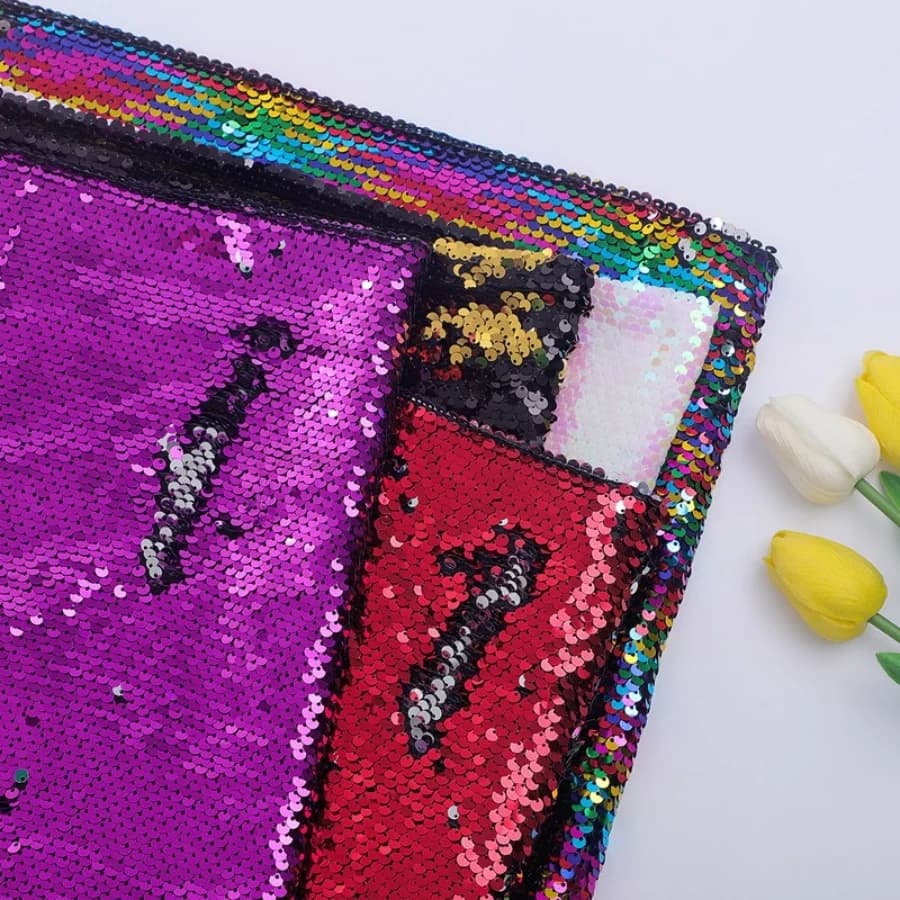 5mm Sequin Fabric Reversible Sequin Cloth for Wedding Party Background Wall Decoration Sewing Shoe Clothing Embroidery Fabric