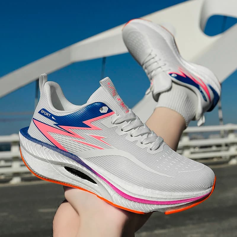 Summer Professional Running Shoes, Shock Absorbing Racing Sneakers, Marathon Athletic Shoes for Students & Teenagers Hot Seller