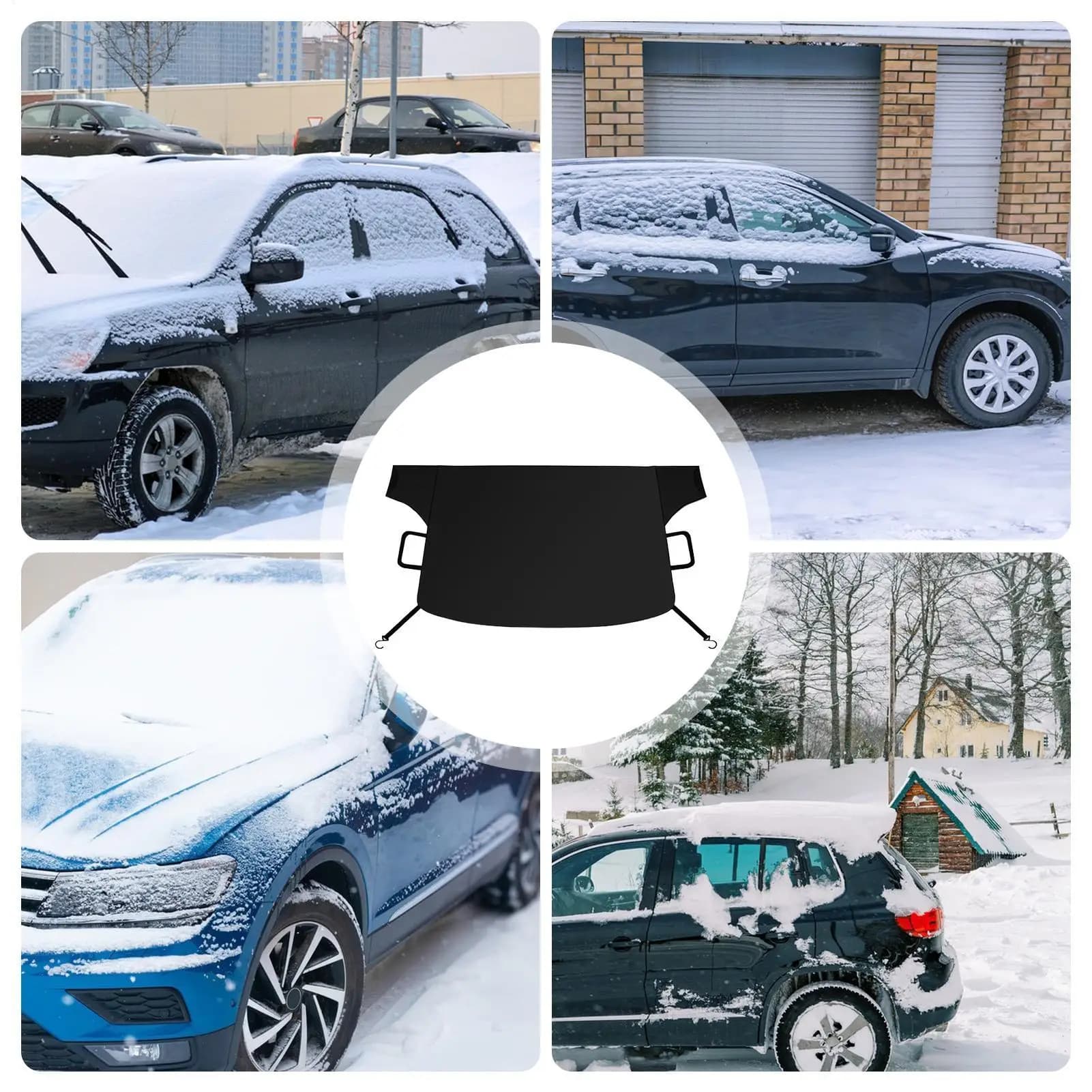 Parabrezza per auto Copertura per neve Parabrezza in tessuto Oxford Protezione per la neve Parabrezza ispessito Parasole per pendolarismo invernale all'aperto